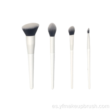 Nuevo cepillo de maquillaje blanco de 4pcs de alta calidad.